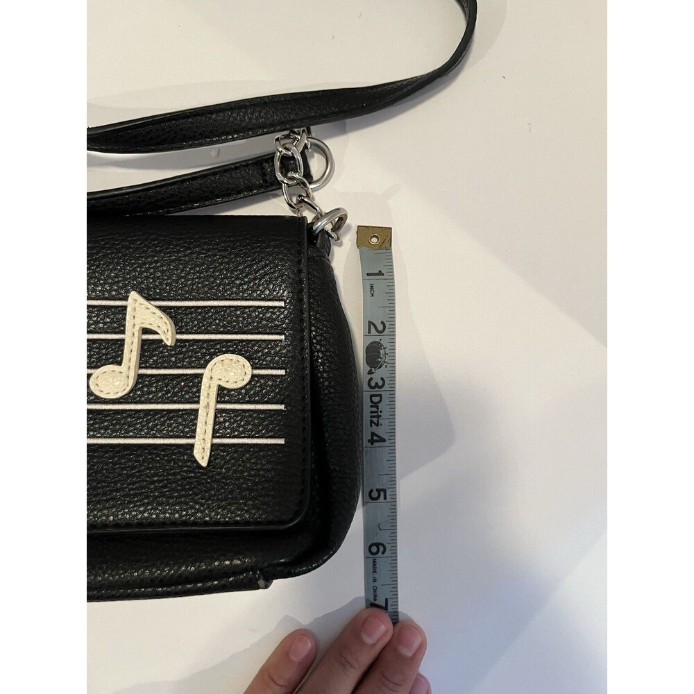 Charming Charlie Music Note Black Small Crossbody Purse - Picture 11 of 11